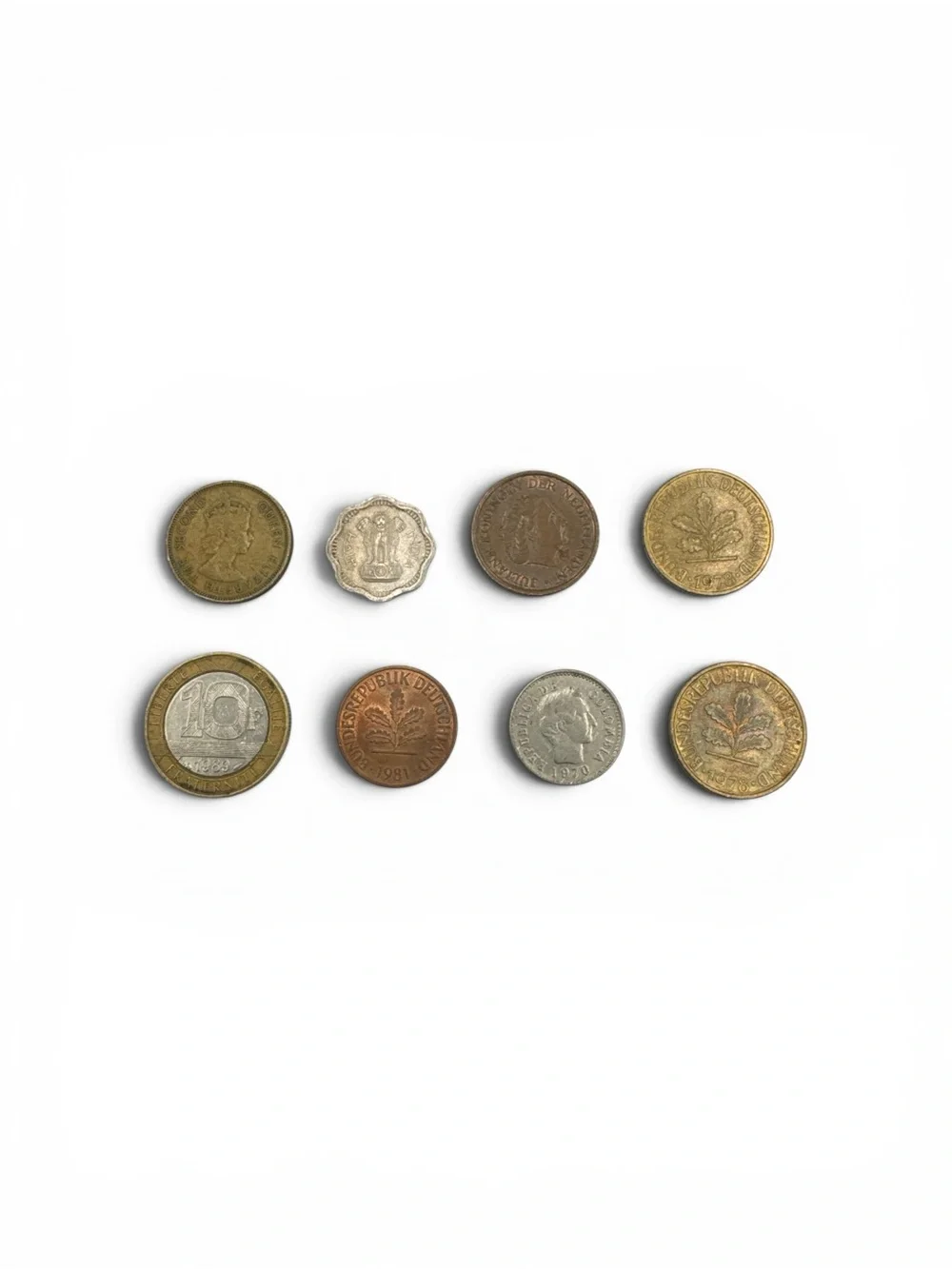 90 Mixed World Coins Foreign Coin Lot 20+ Countries Estate Collection Bulk